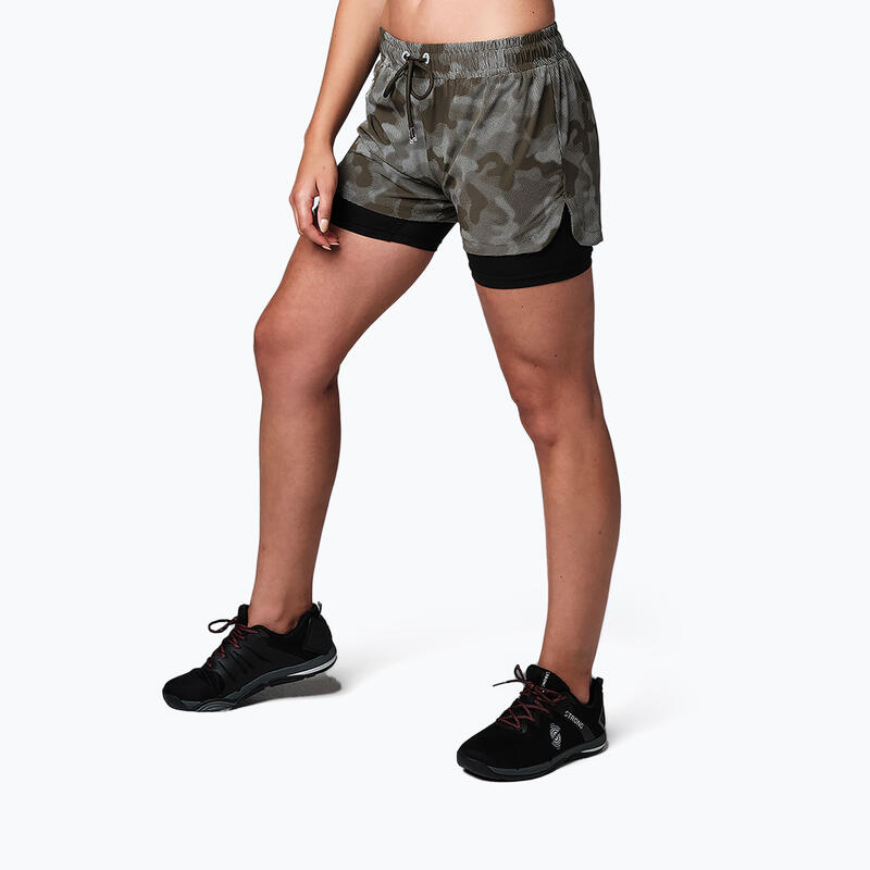 Pantalón corto de entrenamiento 2 en 1 para mujer STRONG ID