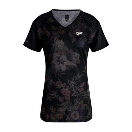 Maillot Manches Courtes Femme 100% Airmatic Jersey Noir