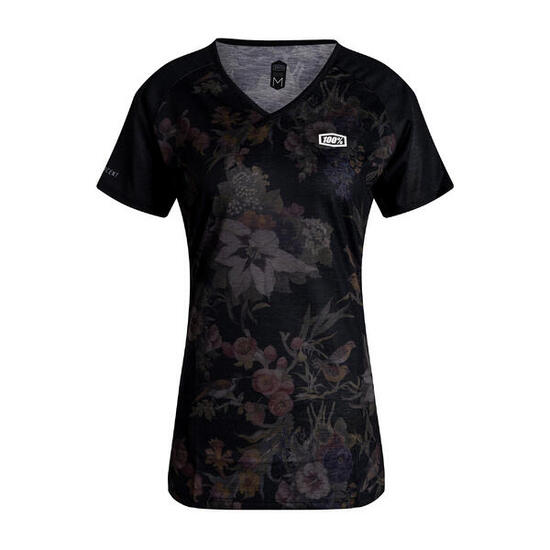 Maillot Manches Courtes Femme 100% Airmatic Jersey Noir
