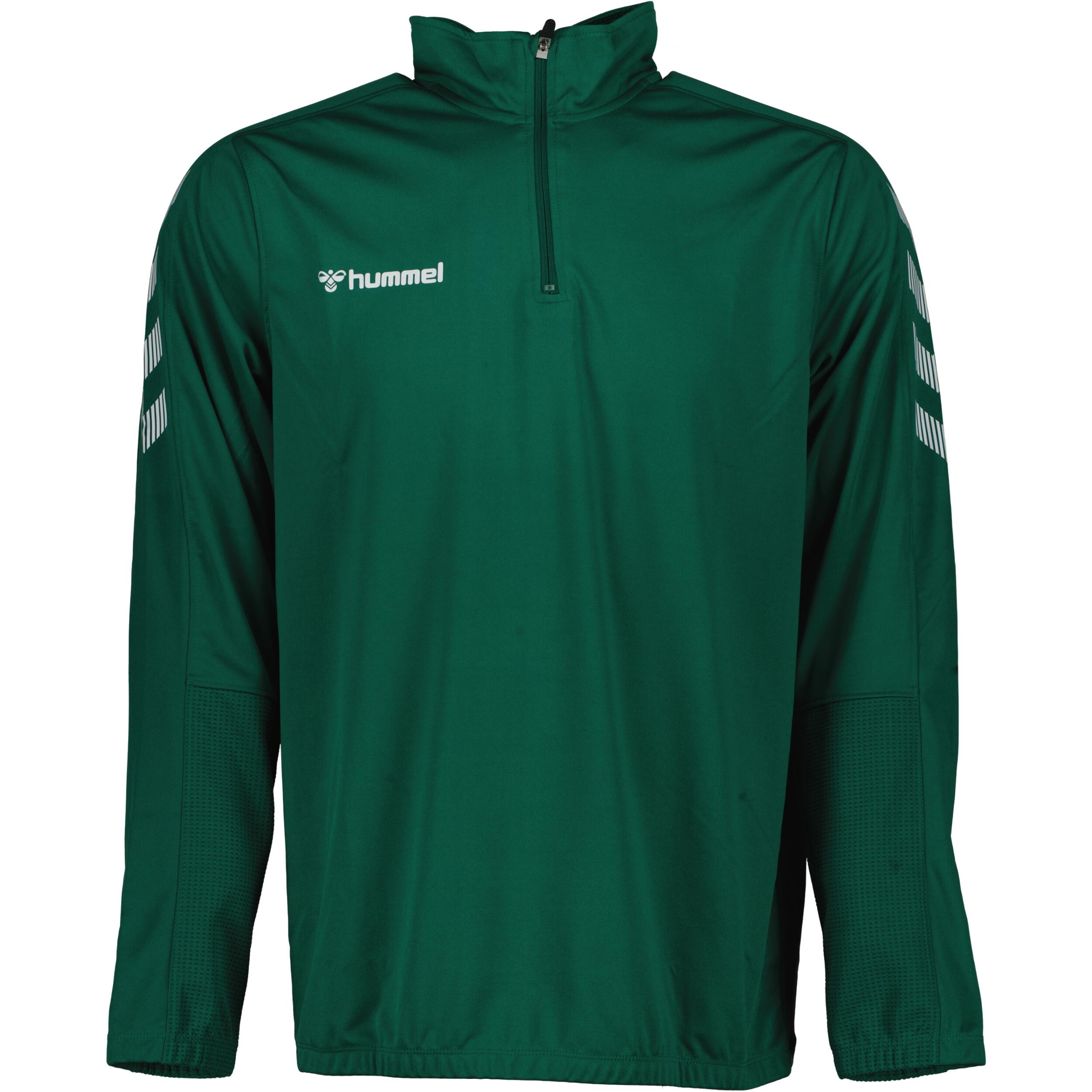 HUMMEL Half zip sweat for kids, great for football, in evergreen