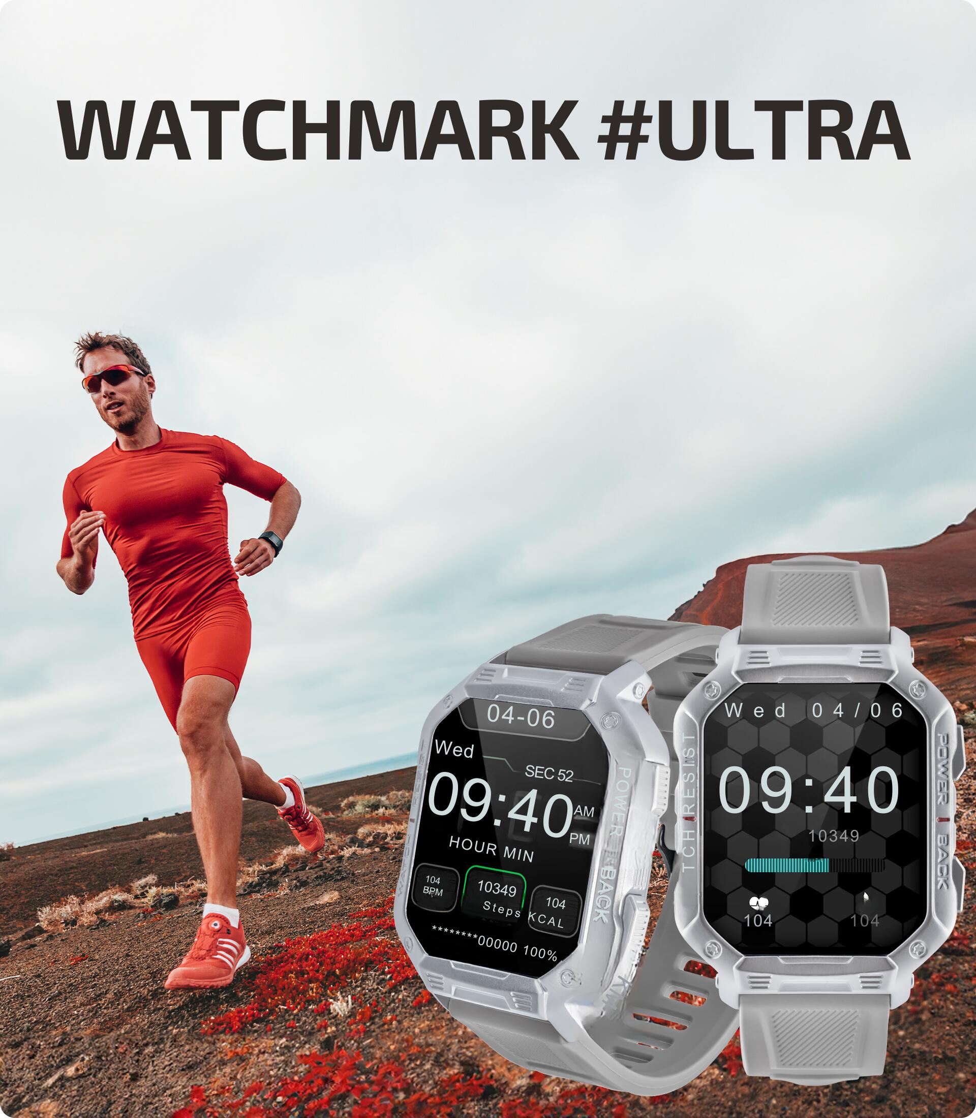 Smartwatch sportivo Watchmark Ultra Argento 7/7