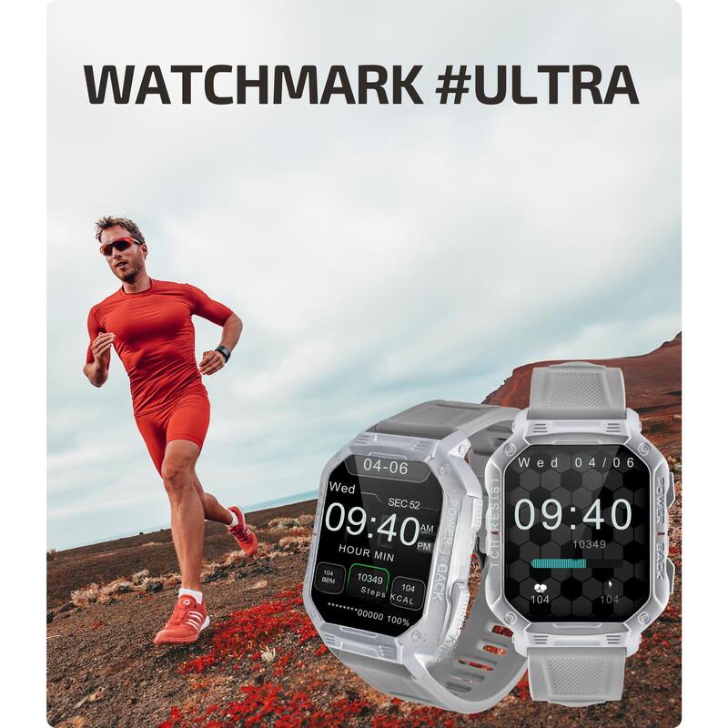 Smartwatch sportive Watchmark Ultra Argent