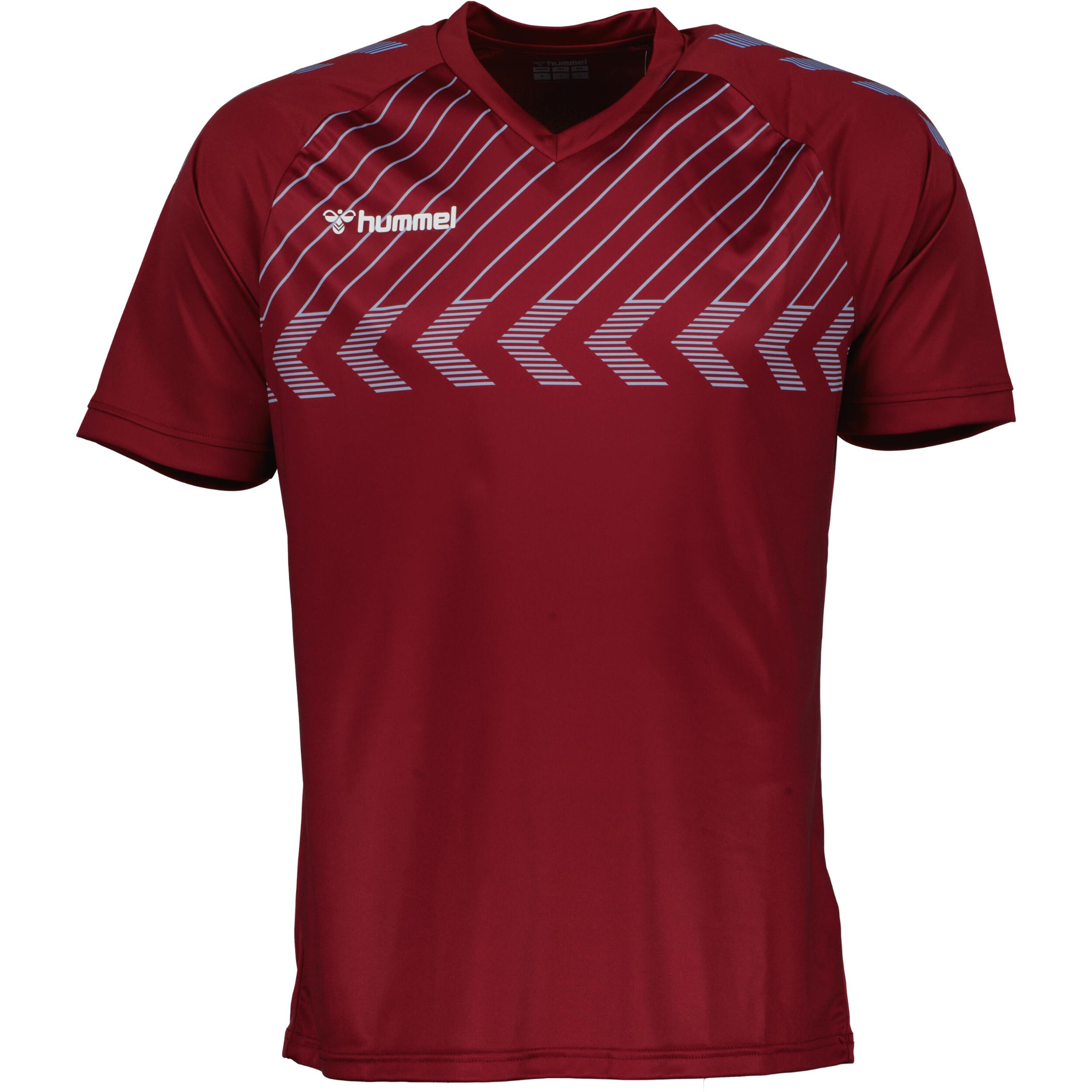 Poly jersey for men, great for football, in maroon 1/3
