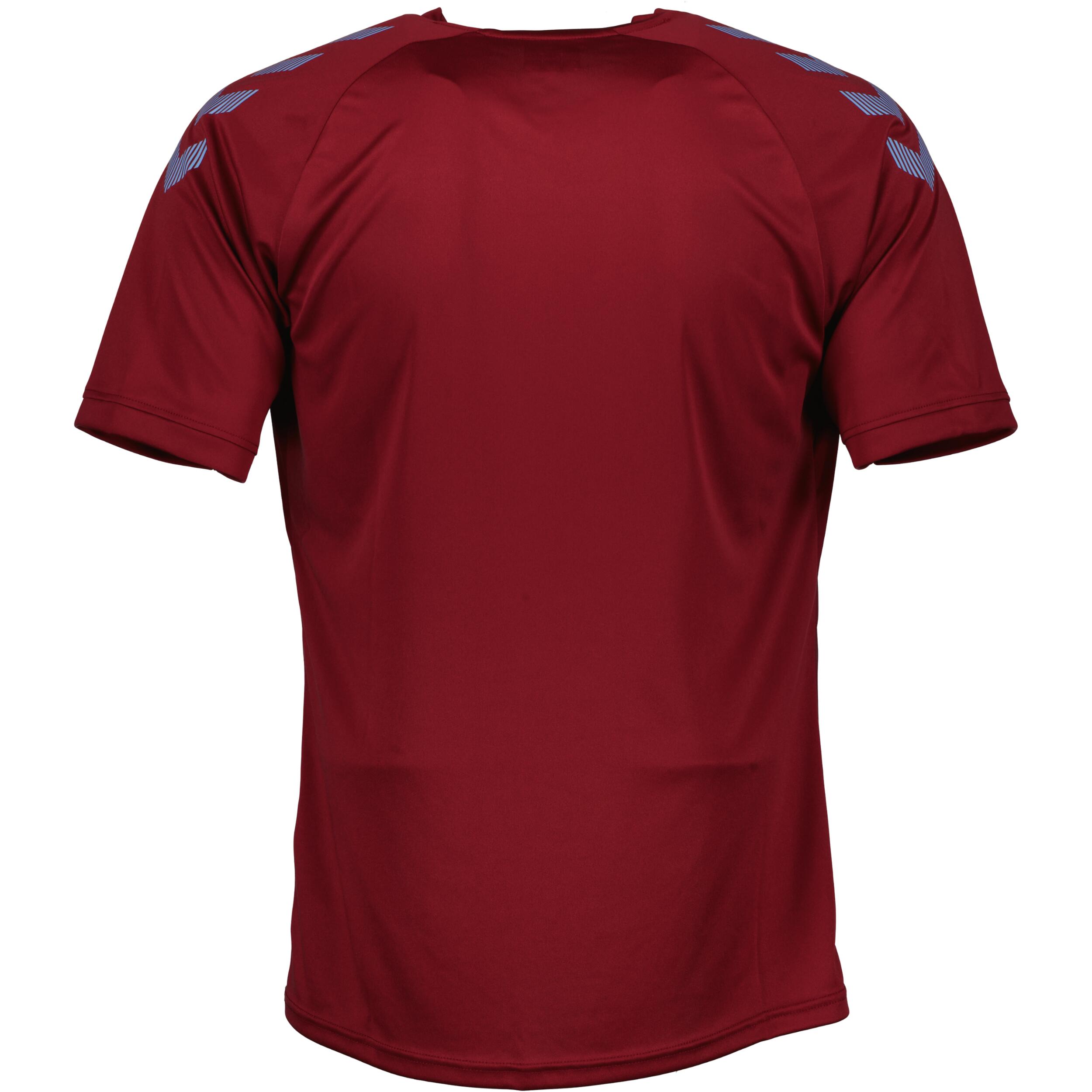 Poly jersey for kids, great for football, in maroon 2/3