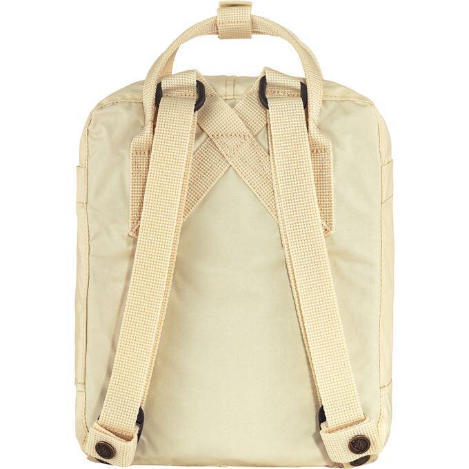 Mochila para caminar Fjallraven kanken mini Beige 7 litros perlante 2/3