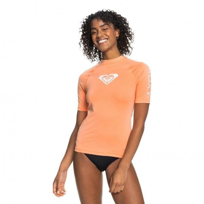 ROXY Roxy Whole Hearted Short Sleeved Rash Vest - Papaya Punch