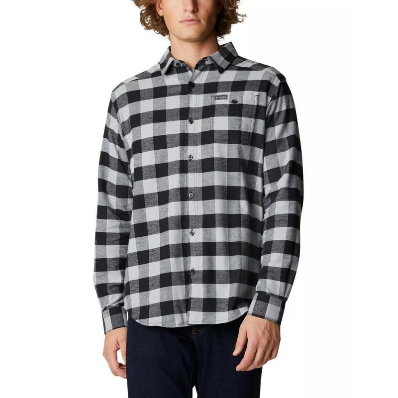 Langarmhemd Cornell Woods Flannel Long Sleeve Shirt Herren - grau