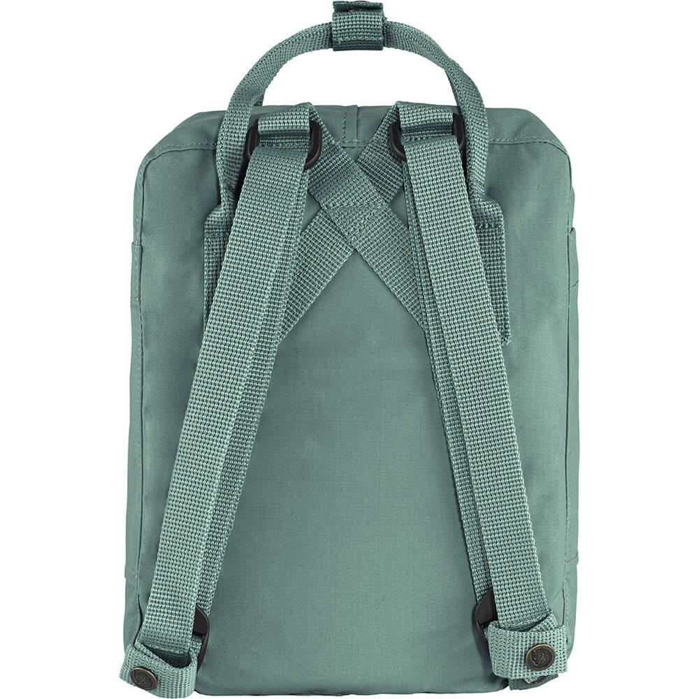 Mochila para caminar Fjallraven Kanken mini Gris verde 7 litros perlante 4/5