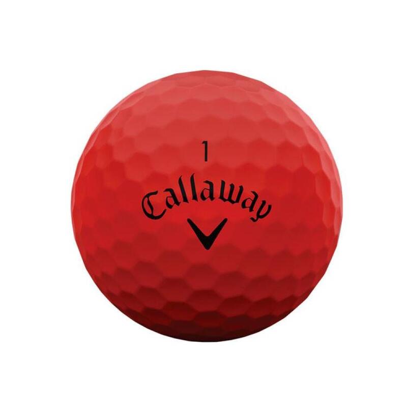 Packung mit 12 Golfbällen Callaway Supersoft Rot New
