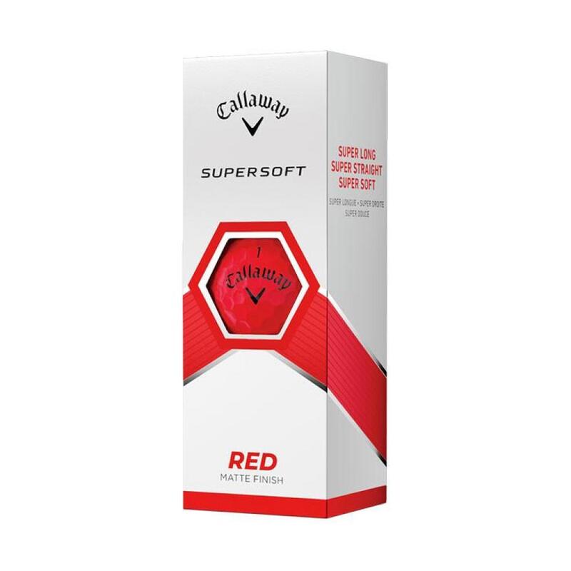 Confezione da 12 palline da golf Callaway Supersoft Rosso Nuovo