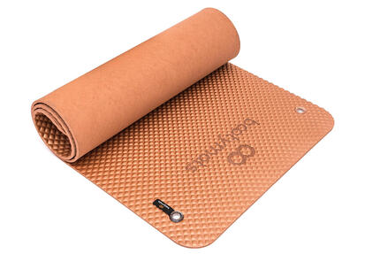 Tapis de sol pour exercices polyvalents, Fitness et Pilates. 160x60cm. Marron