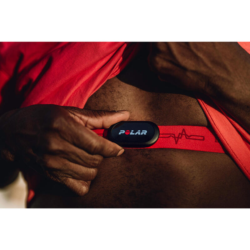 Élastique ceinture cardio - Antidérapant, Boucle de sécurité - Pro Strap Rouge