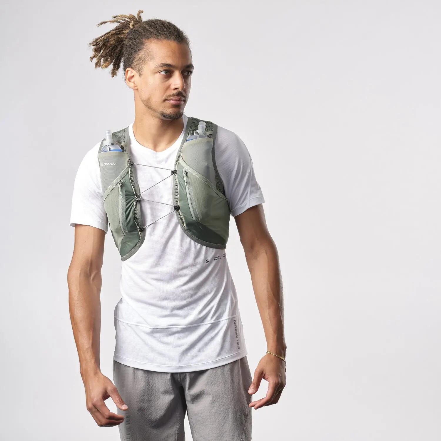 Salomon Rucsac Alergare Unisex Active Skin 12 Set Verde 2/4
