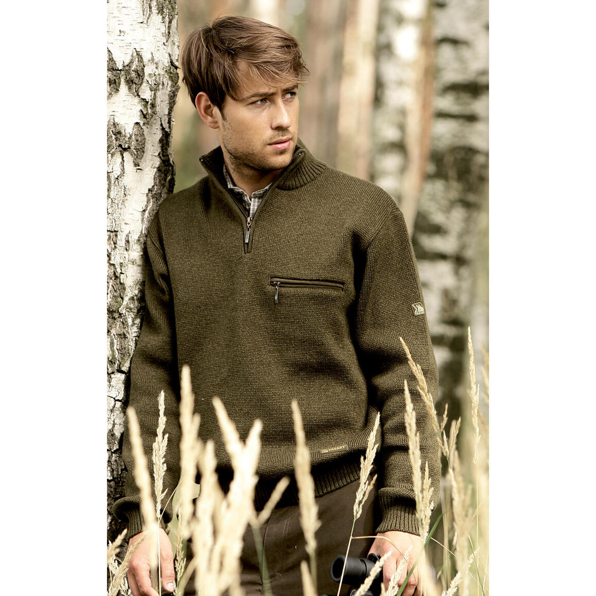 Herren Jagd-Strickjacke Tagart Niko mit funktionale Brusttasche