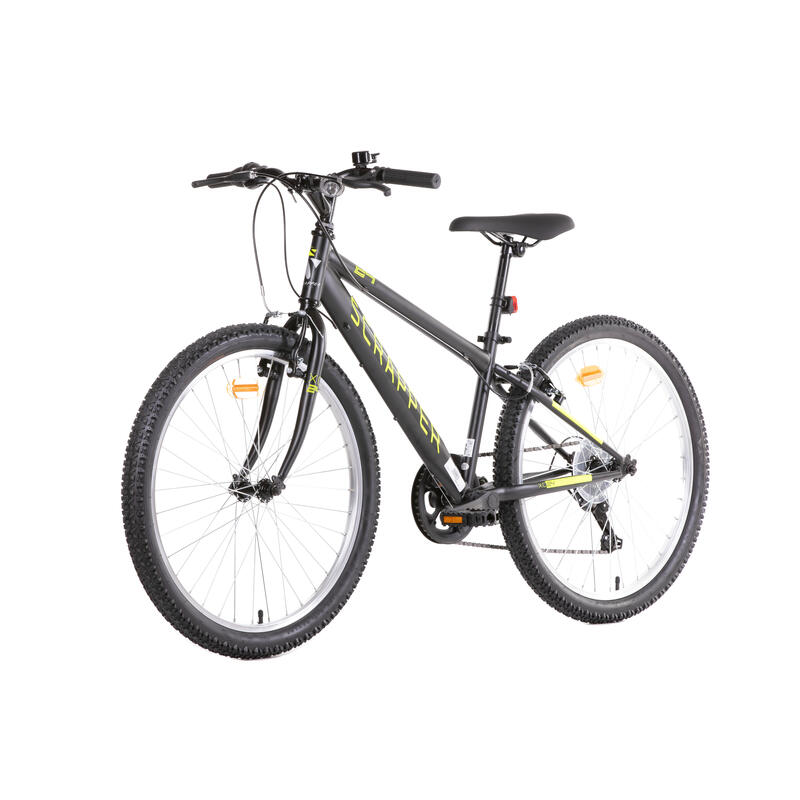 Bicicleta Infantil Montaña Scrapper Rueda 24" 6 Velocidades Negra Amarilla