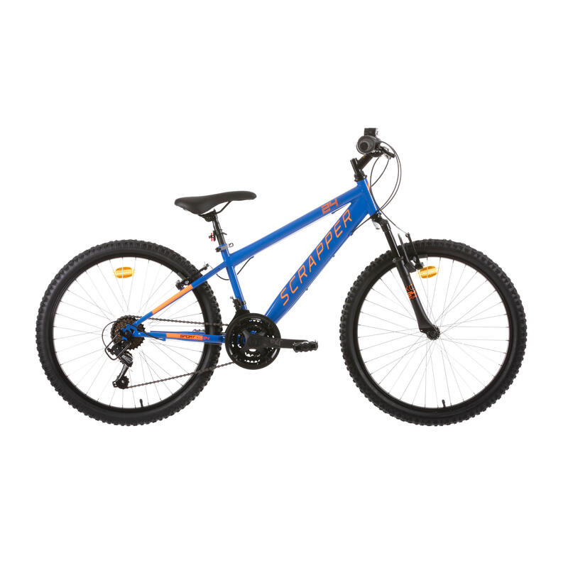Roda raspadora de mountain bike infantil 24" 18 velocidades azul