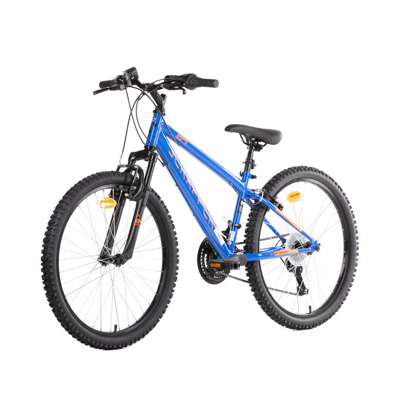 Roda raspadora de mountain bike infantil 24" 18 velocidades azul