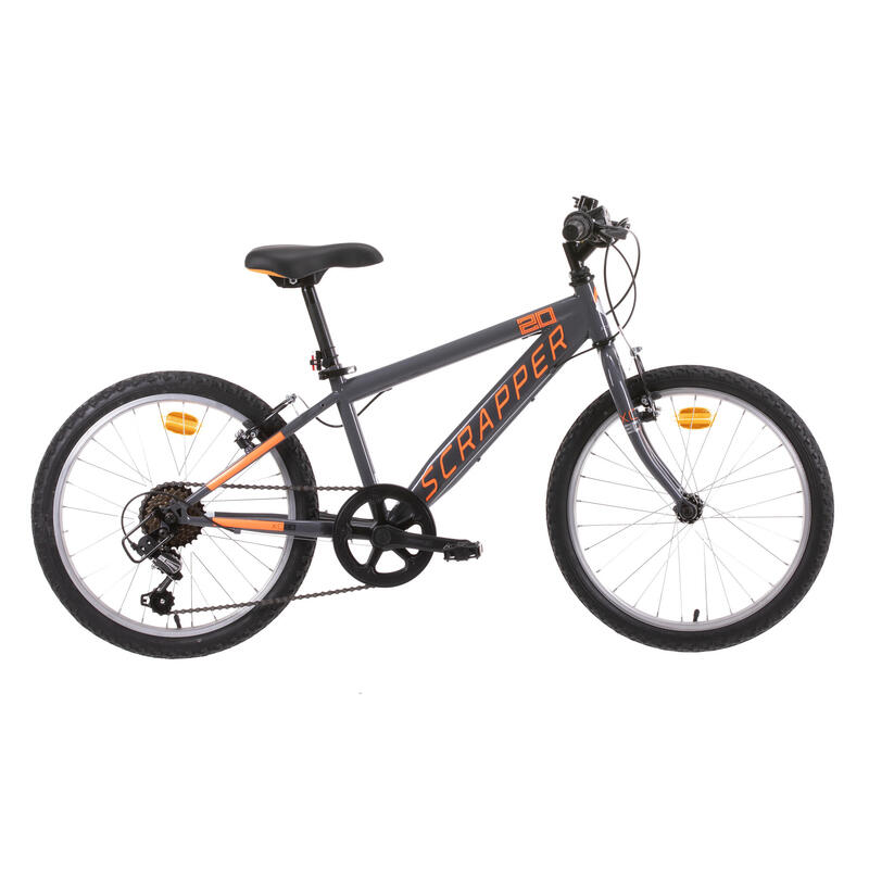 Bicicleta Infantil Montaña y Paseo Scrapper 20" Niño 6 Velocidades Gris Naranja