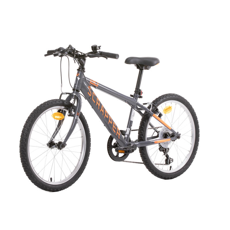 Bicicleta Infantil Montaña y Paseo Scrapper 20" Niño 6 Velocidades Gris Naranja