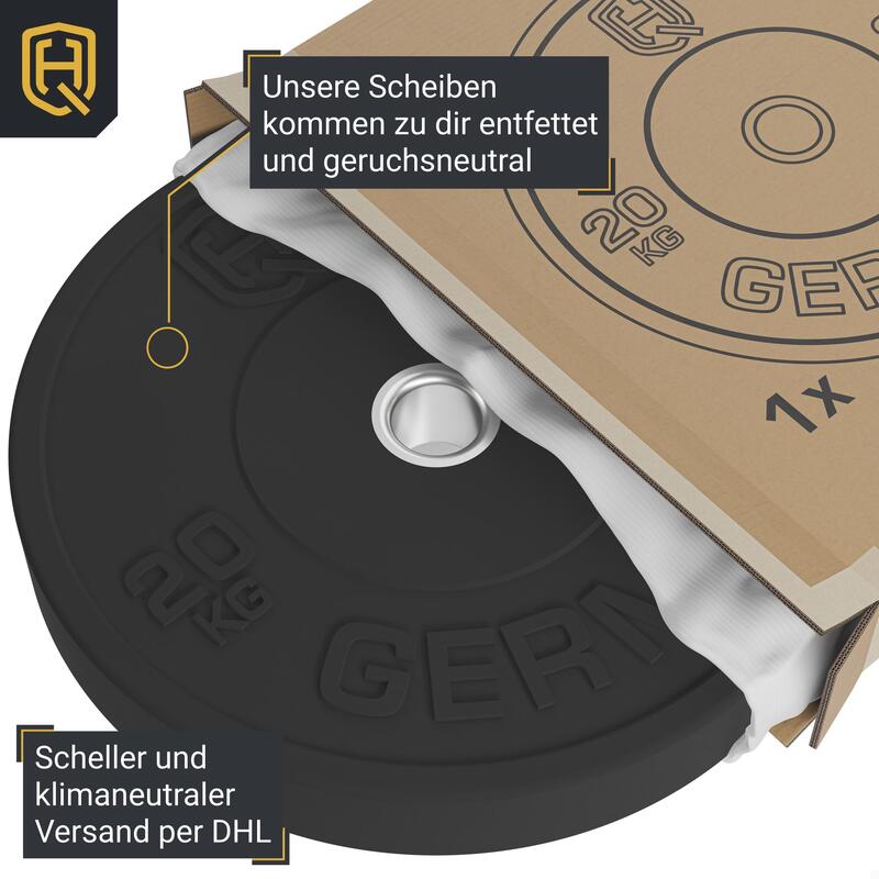 HQ Germany® Training Bumper Plates 50mm | Paar/Set | 5-25kg | Studio Qualität