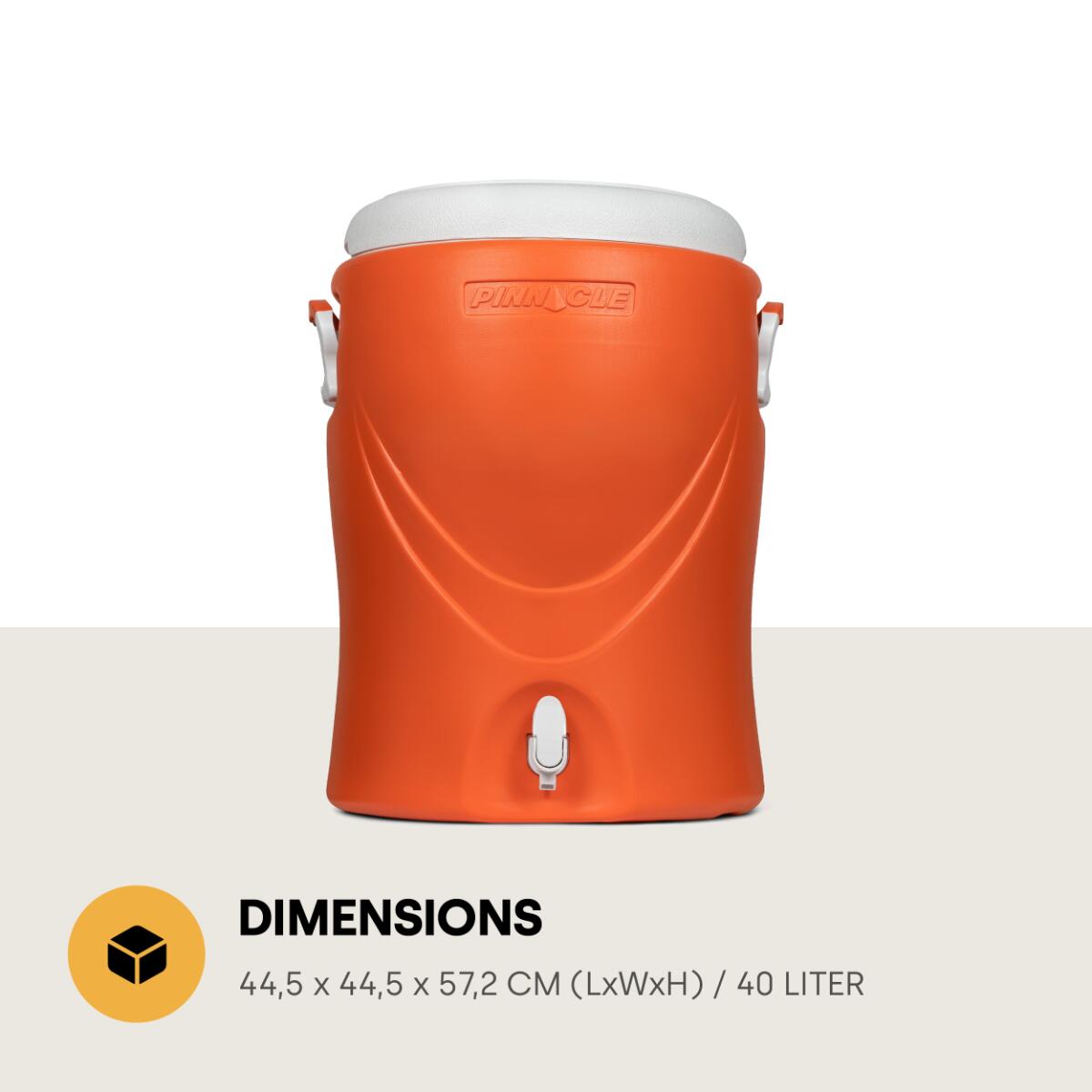 Pinnacle Platino 10 Gallon, Distributore di Bevande Isolato, 40L, Arancia 3/5