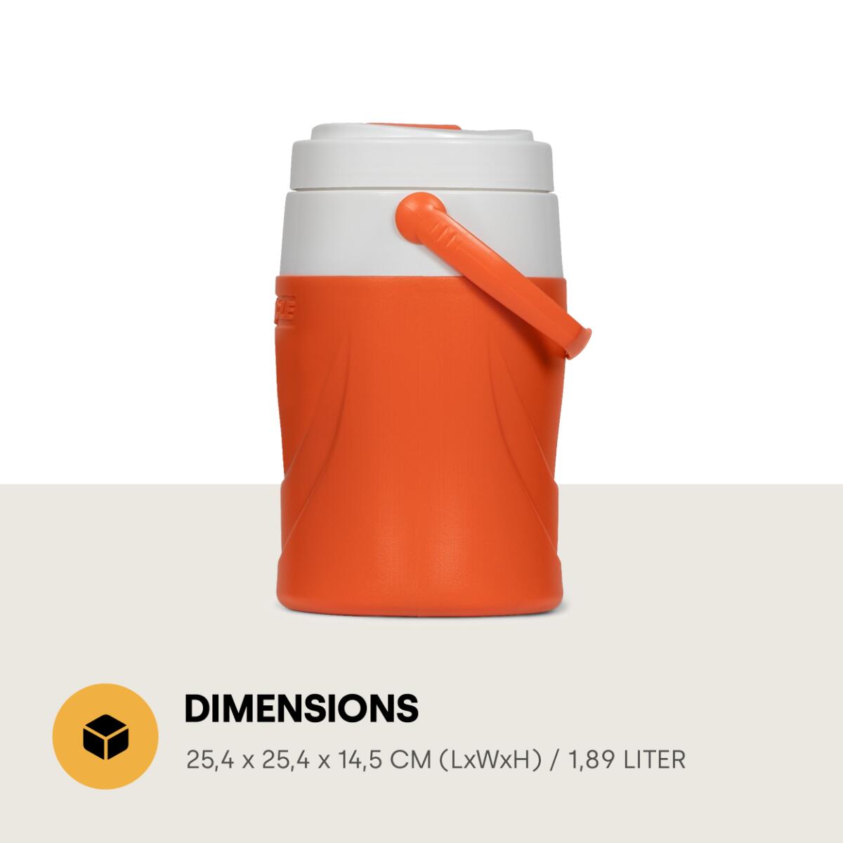 Pinnacle Platino 1/2 Gallon, Drankkoeler, 1.89L, Oranje 3/5
