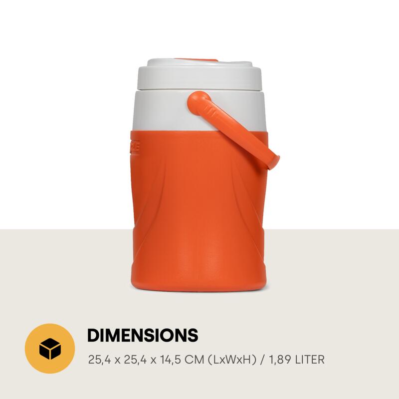 Pinnacle Platino 1/2 Gallon (1,89 liter) Drankkoeler Oranje