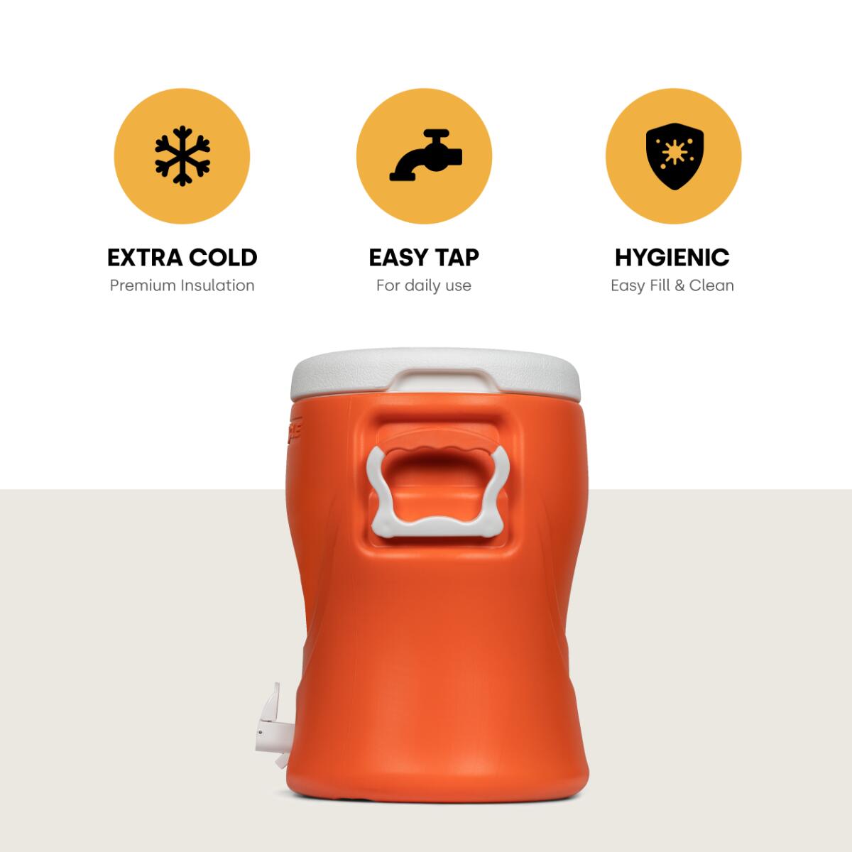 Pinnacle Platino 3 Gallon, Drankkoeler, 12L, Oranje 2/4