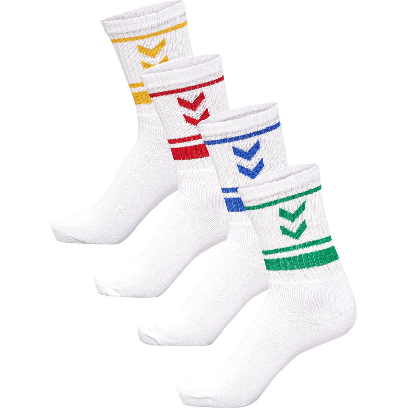 Hummel Socks Hml4 Pack Triple Stripe Crew Sock
