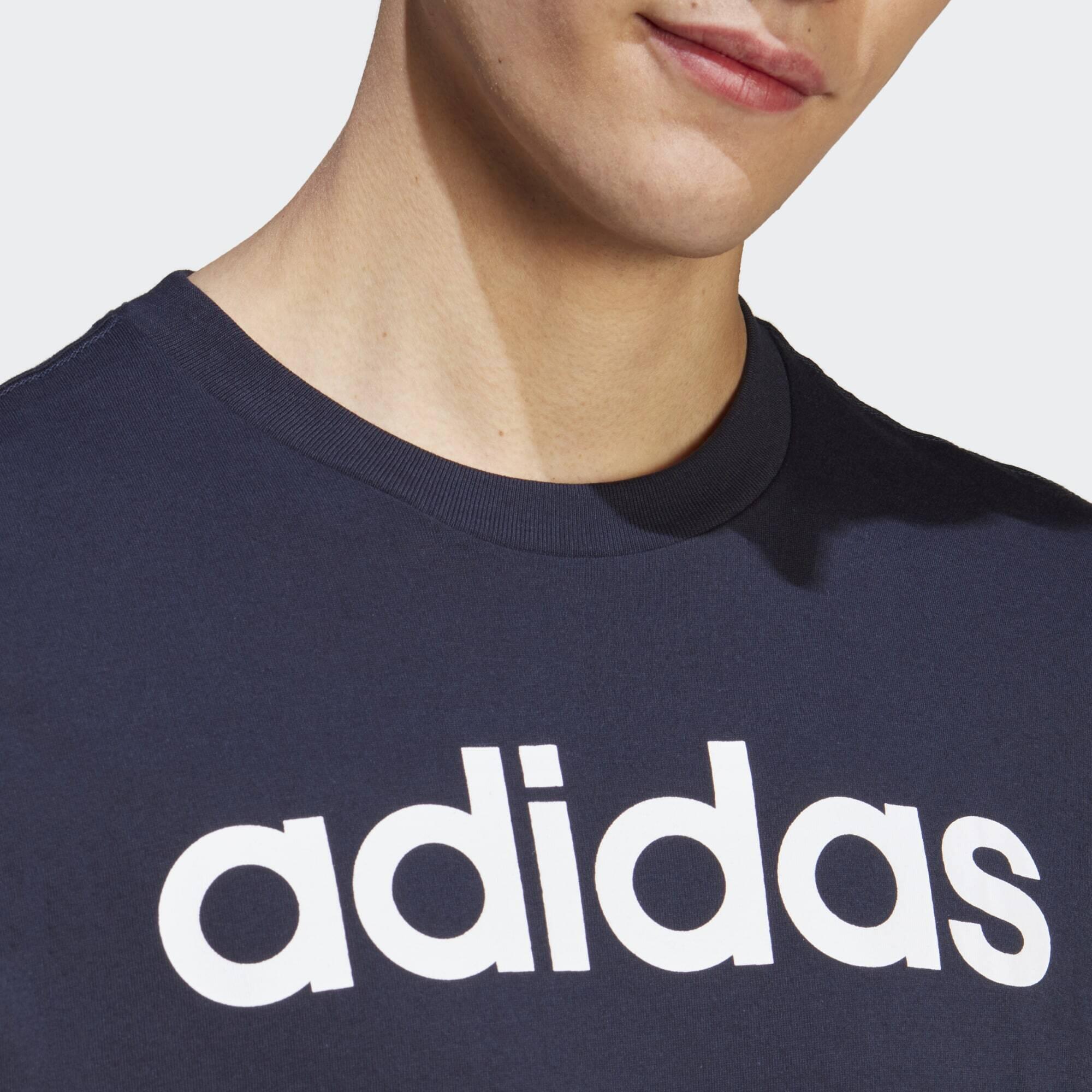 T-shirt avec logo brodé linéaire en jersey Essentials 4/5