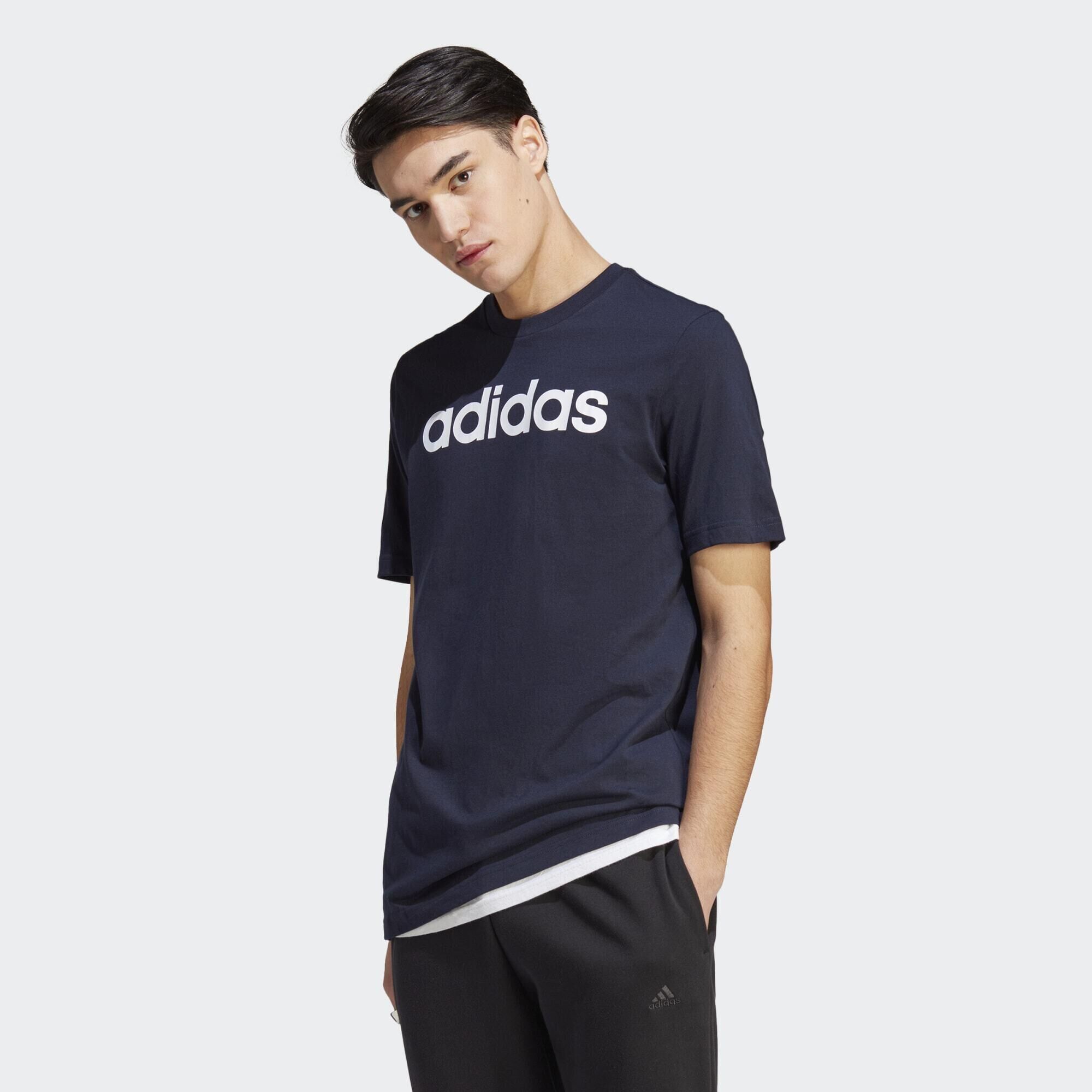 ADIDAS Essentials Single Jersey Linear Embroidered Logo Tee