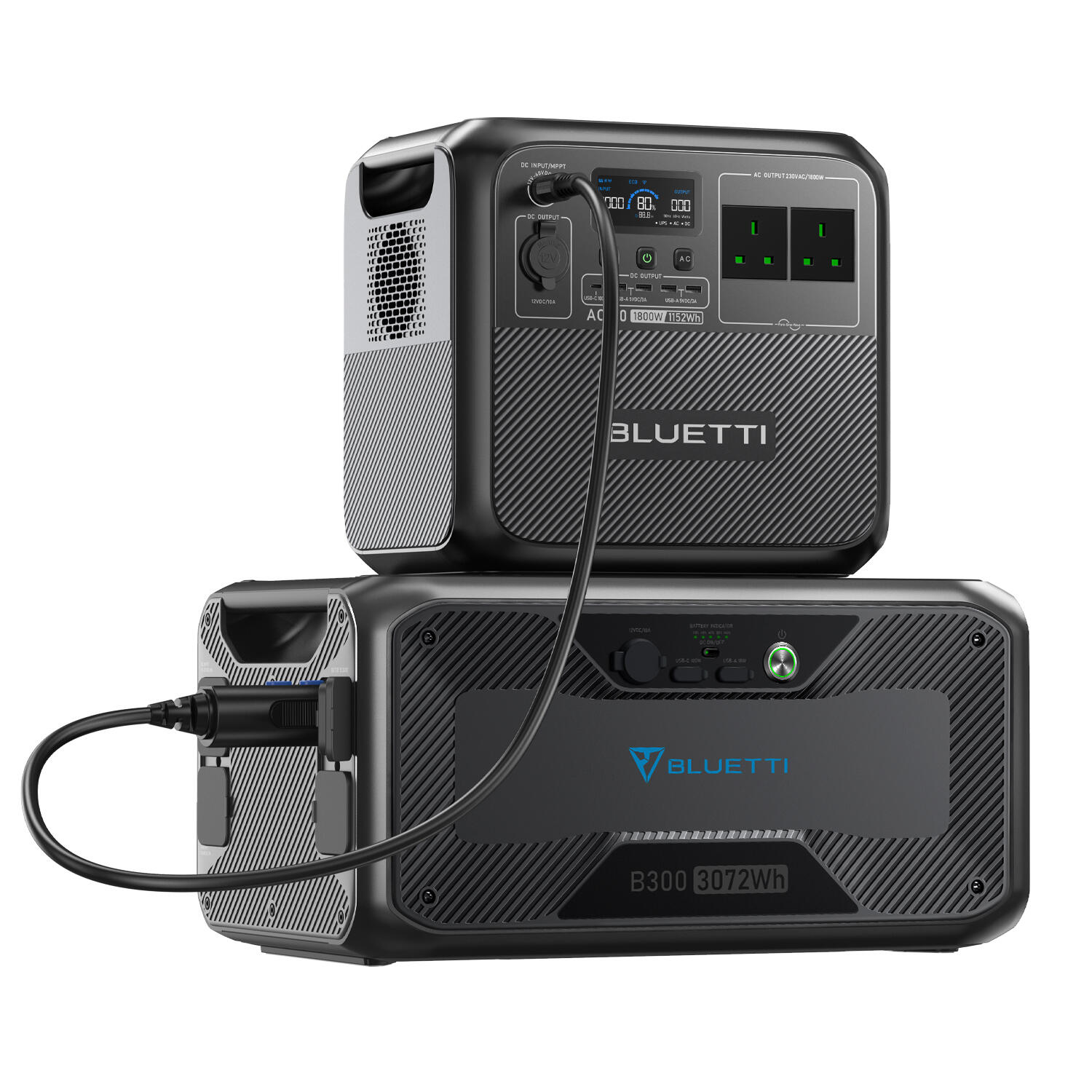 BLUETTI BLUETTI Portable Power Station AC180 and B300 External Battery Module