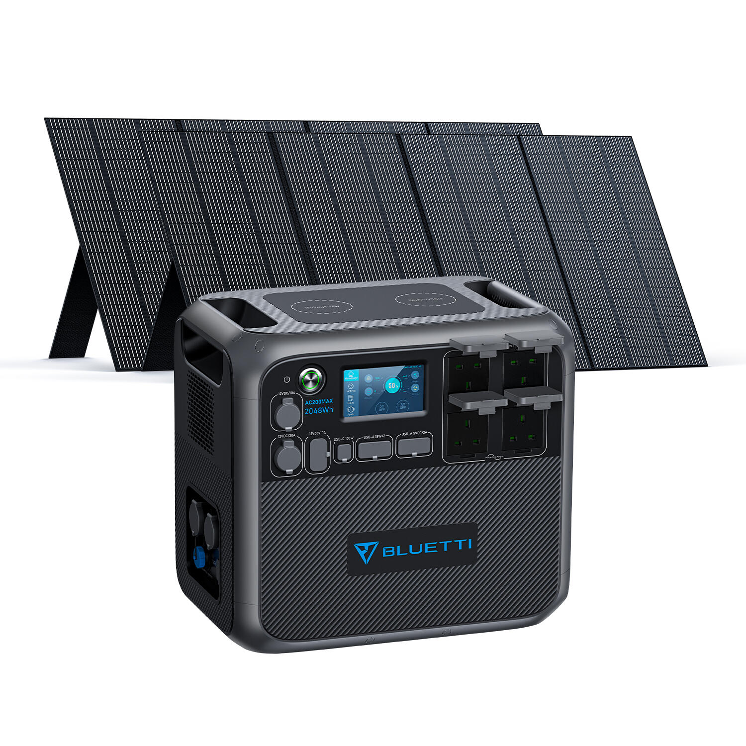 BLUETTI BLUETTI AC200MAX+2*PV350 Solar Generator LiFePO4 Battery for camping, Home Use