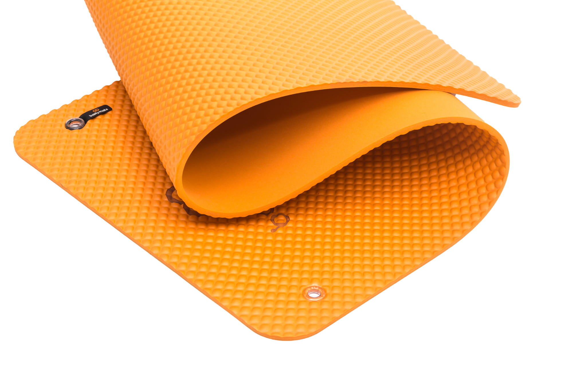 Esterilla de gran tamaño para ejercicios de Pilates de suelo. 180x60cm. Naranja 3/5