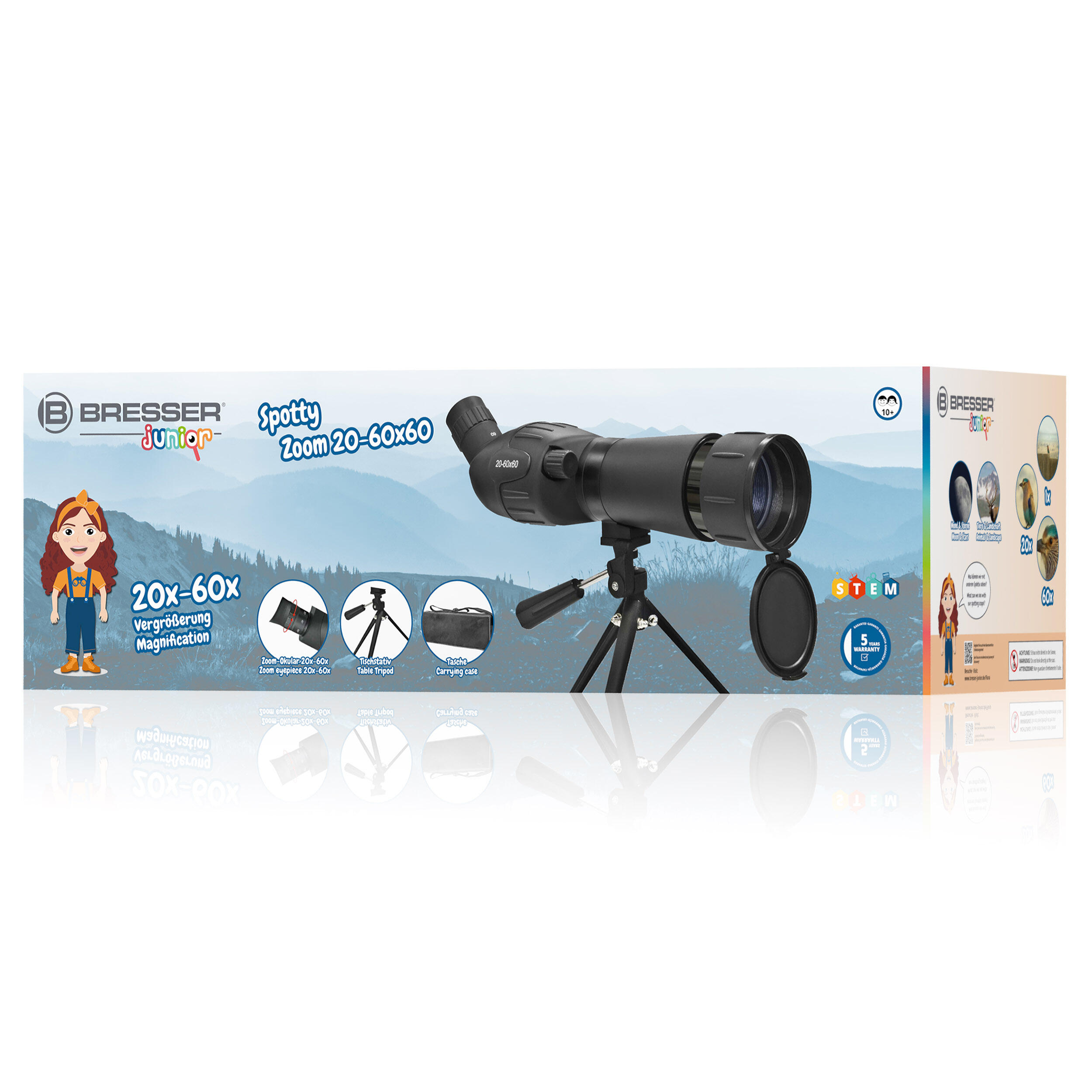Telescopio per osservazione terrestre Treppiede+Tripode+Borsa Comunioni 7/7