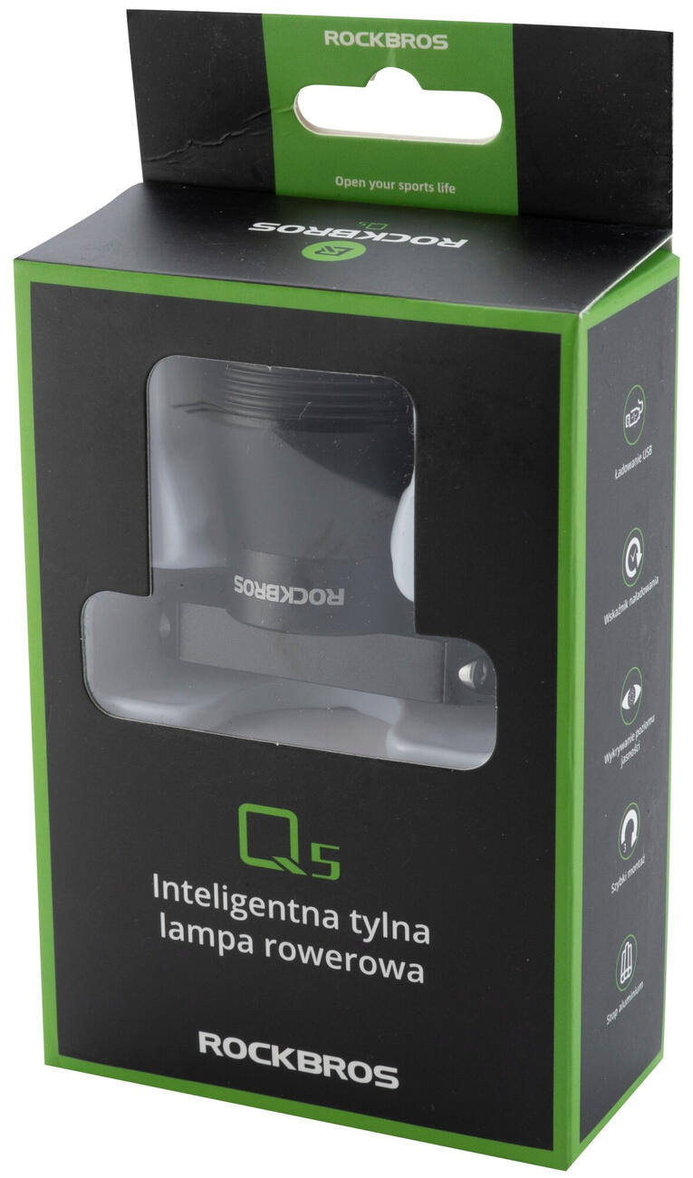 Rockbros Q5 Smart LED-Fahrradlicht mit Bremsintensivierung & 90h Akku 5/7