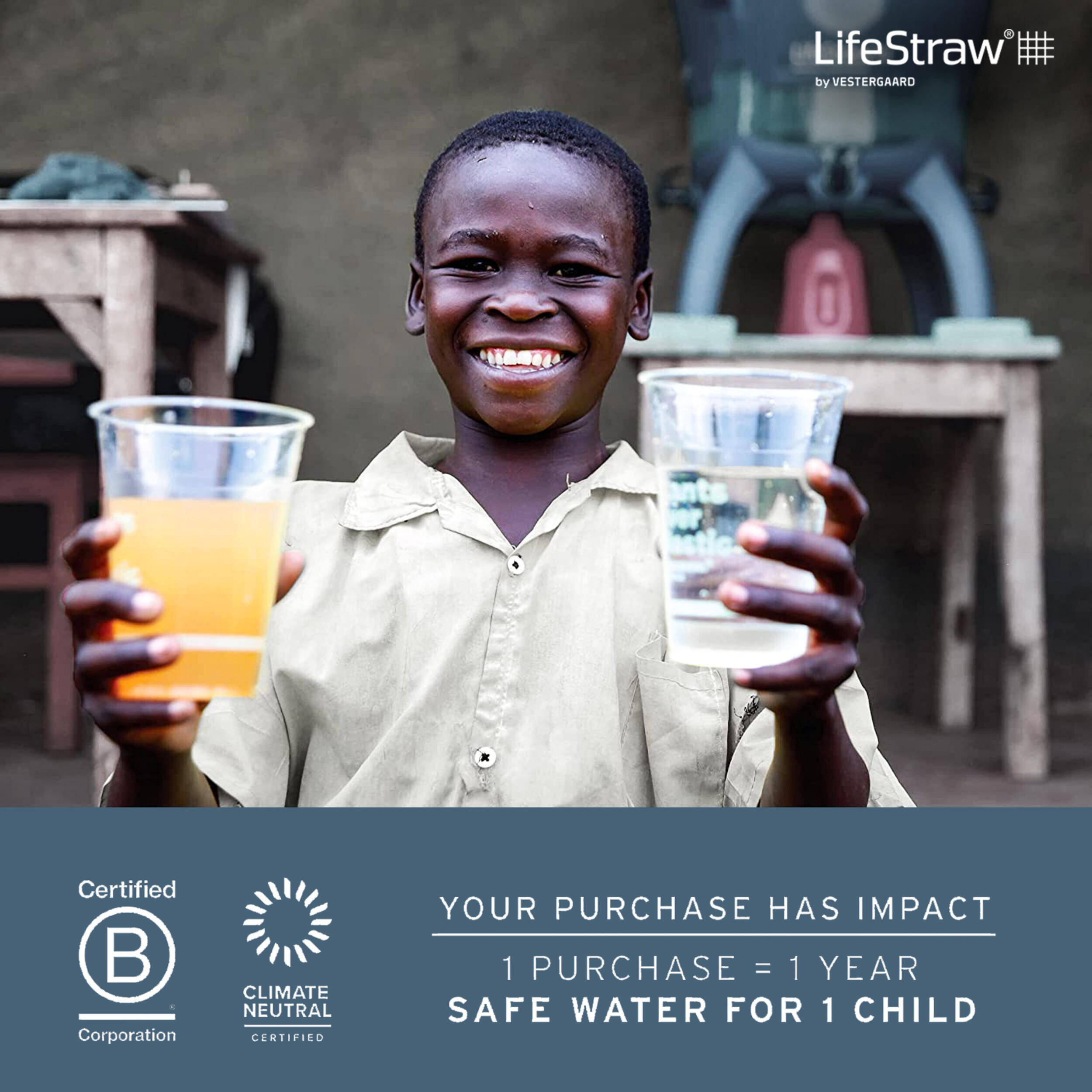 Peak Series 3L Capacity Gravity Water Filtration System for Hiking, Camping, Travel, and Emergency Preparedness, Mountain Blue -  5