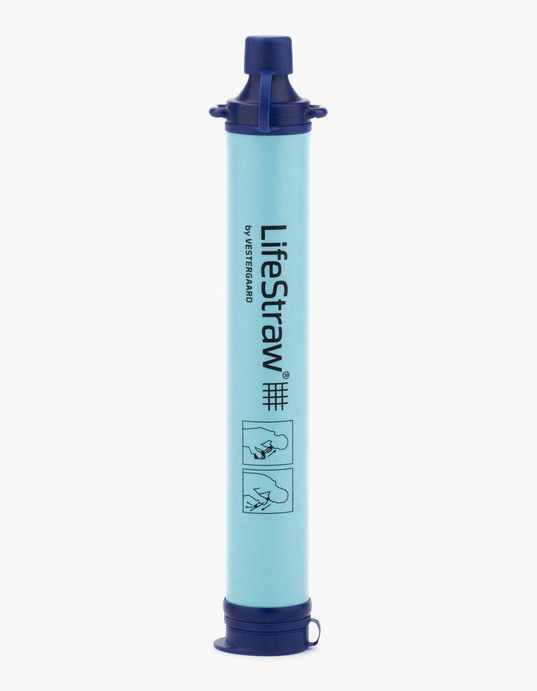 Personal Water Filter for Hiking, Camping, Travel, and Emergency Preparedness, Blue