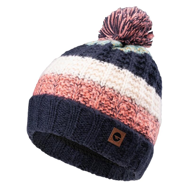 Gorro Beanie Hana para Mujer Iris Negro, Coral Fusión