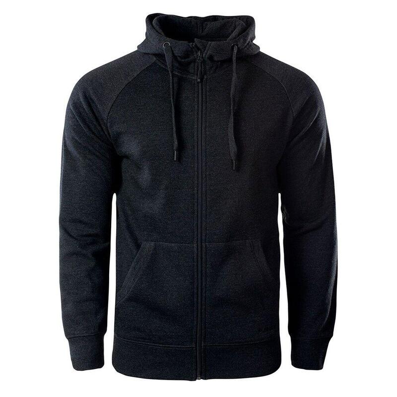 Heren Selan Full Zip Hoodie (Donkergrijs Melange)