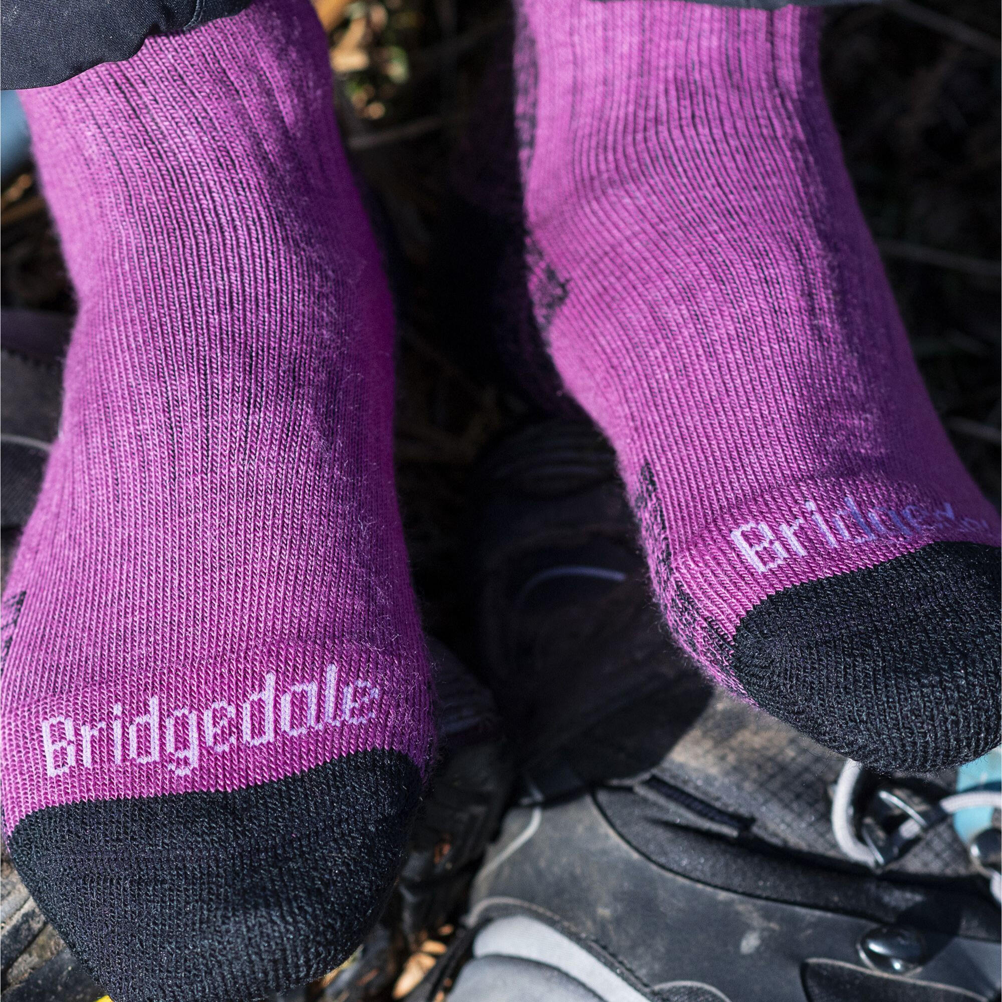 Bridgedale - 1 Paio Calzini Donna Trekking Lana Merino Imbottiti Resistenti 7/7