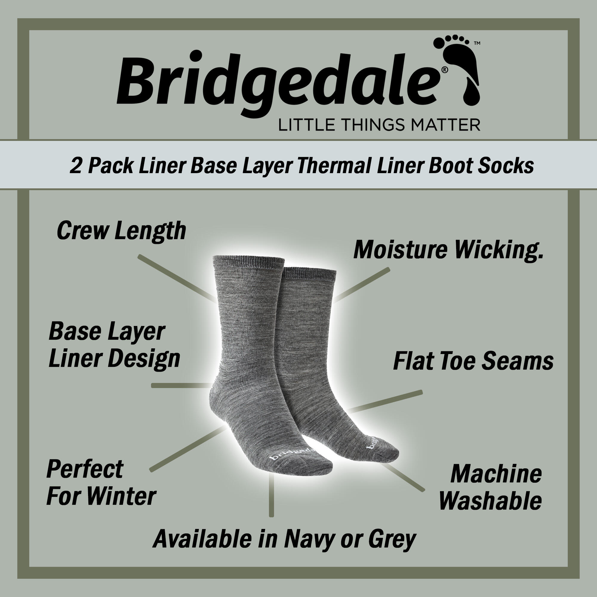 LINER Base Layer Thermal Liner Boot x 2 Unisex - Grey 3/7