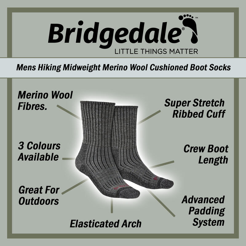 Skarpety górskie Bridgedale Hike Mid Merino C Boot