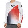 Langarmtrikot 100% R-Core-X Grau / Rot Racer 1/3