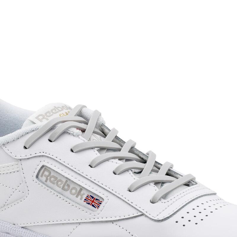 Lacets élastiques fins baskets/sneakers - silicone - gris clair