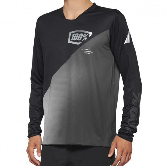 100% Maillot R-CORE X SP22 Negro/Gris