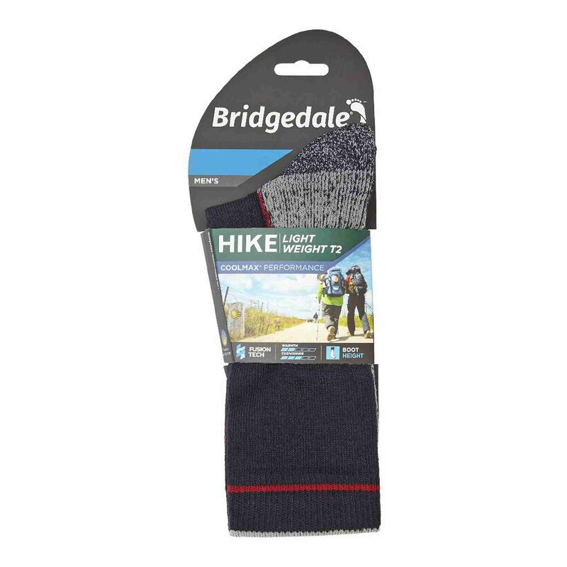 Bridgedale Hike Lightweight T2 Coolmax Crew - Navyblauw - Heren