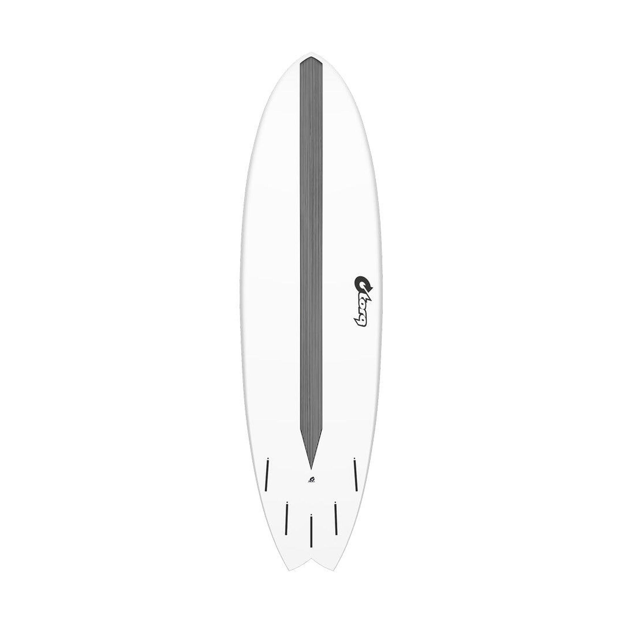 Planche de surf Fish Modfish Torq TET Cs white/carbon strip 7'2