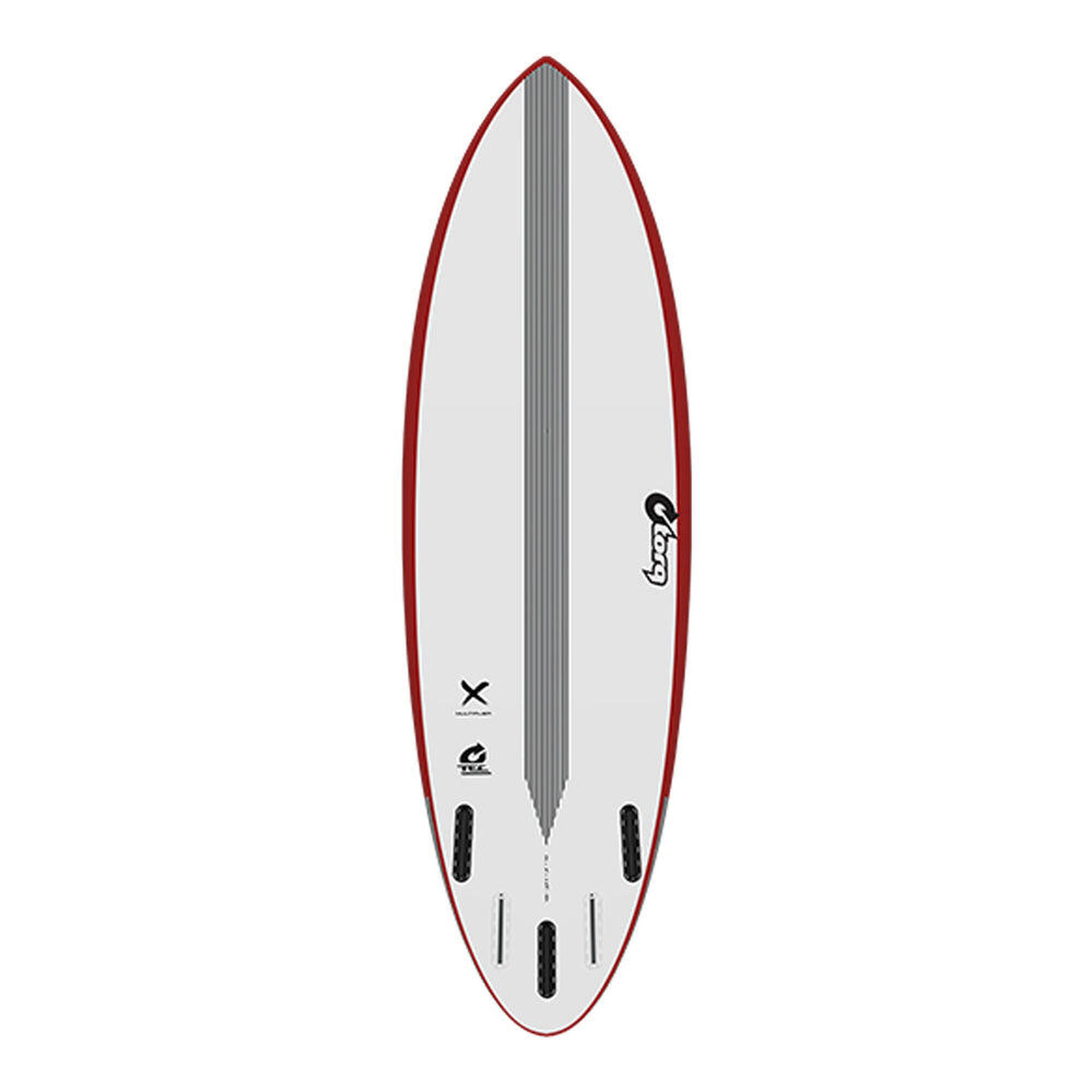 Planche de surf Shortboard Torq Multiplier TEC Bordeaux/White 5'8