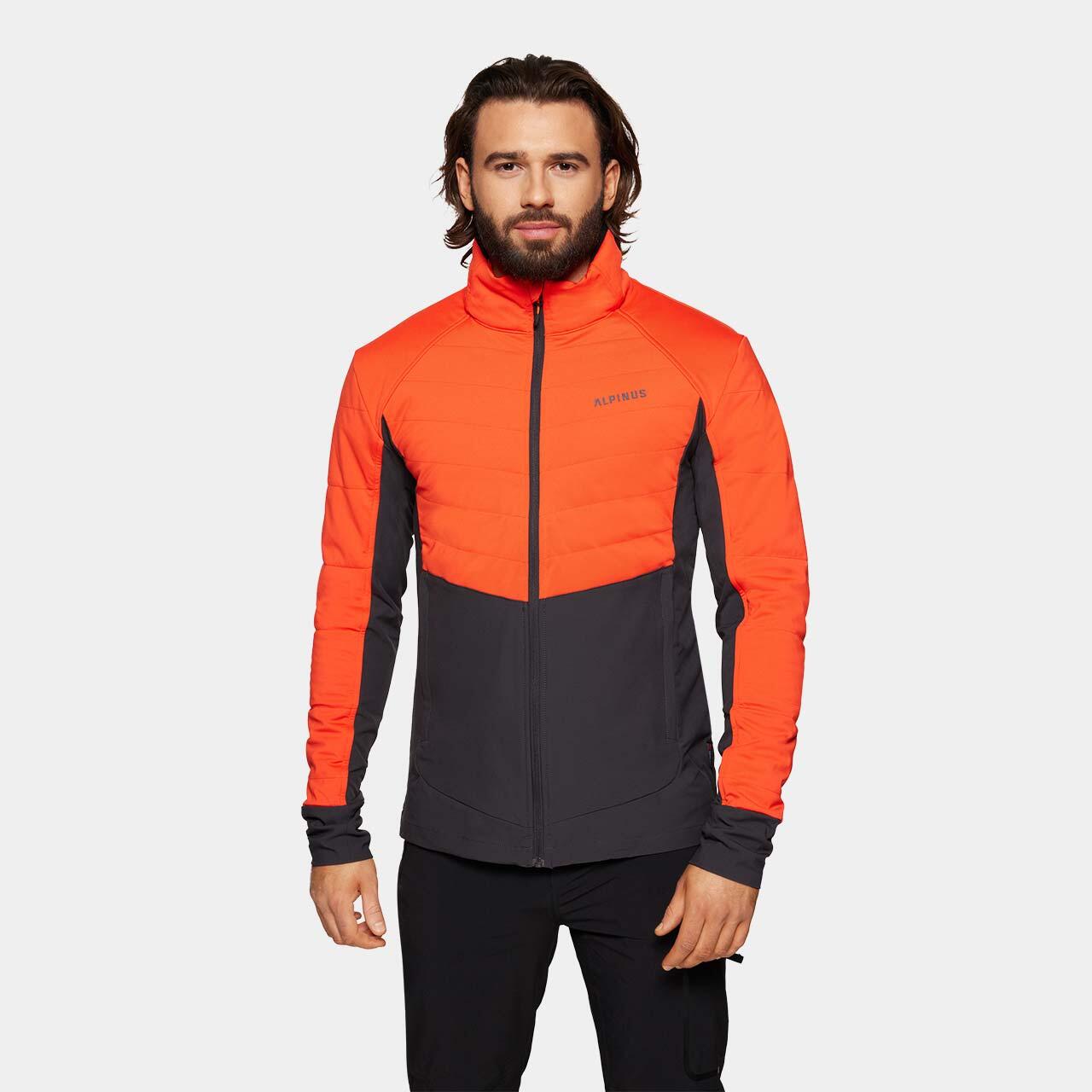 Alpinus - Veste Hybride De Trek Montagne Alpinus Brazeau - Homme - Orange - Veste - Noir|orange - 40 M - Decathlon